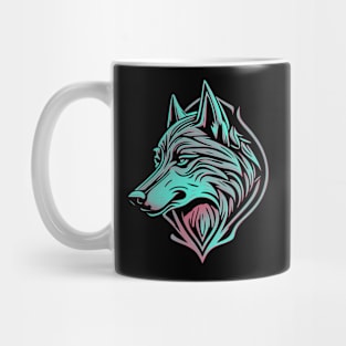 Synthwave Wolf Mug